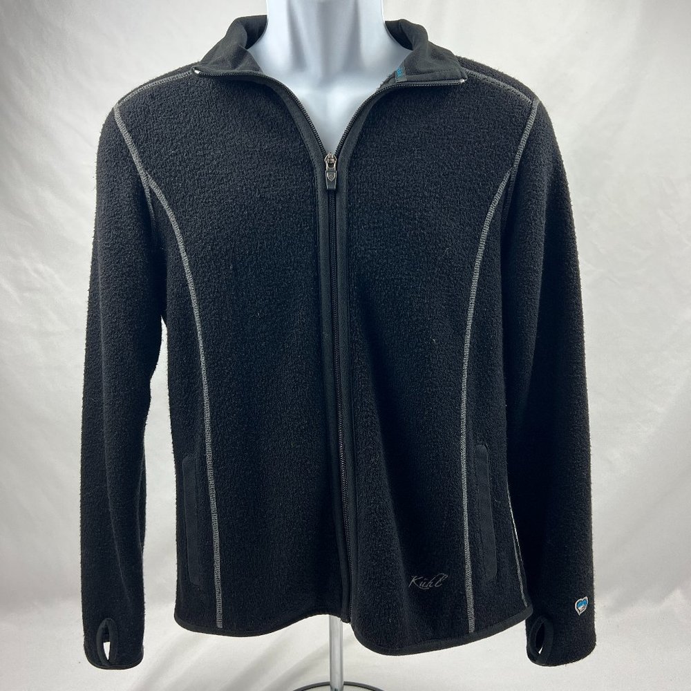 Kuhl Women's Size Small Black Alfpaca Fleece Long Sleeve Jacket Full Zip